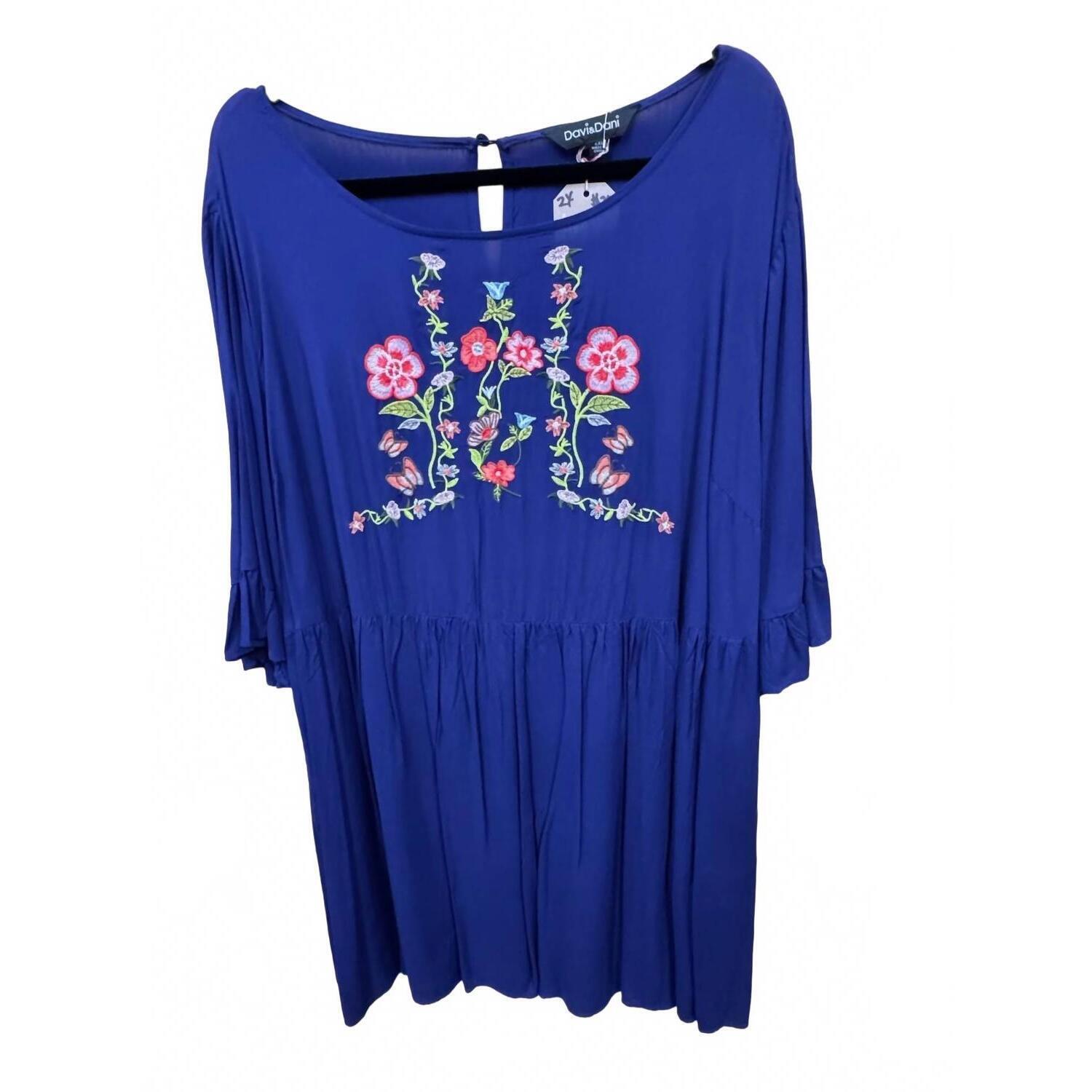 New Davi & Dani Women's Floral Dress In Navy